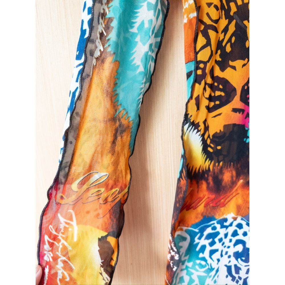 April Vibrant Leopard Print Bodycon Dress Multi-Color Wild Animal Pattern Small - Picture 3 of 7